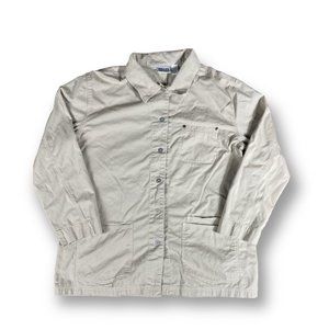 Chicos Design Top Vintage Womens XL 3 Brown Beige Tan